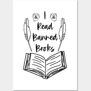 I Read Banned Books - Bookish Book Readers Literature Quotes Posters and Art